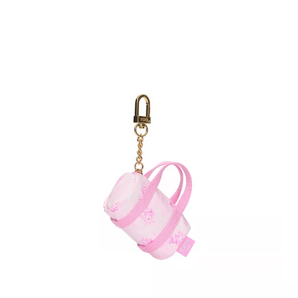 Loveshackfancy x Pink Floral Mini Duffle Keychain